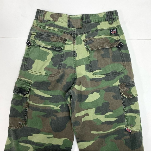 PLUGG Jeans Vintage High Rise Como Cargo Pants in Military Green Size 16 Girls - Picture 5 of 10